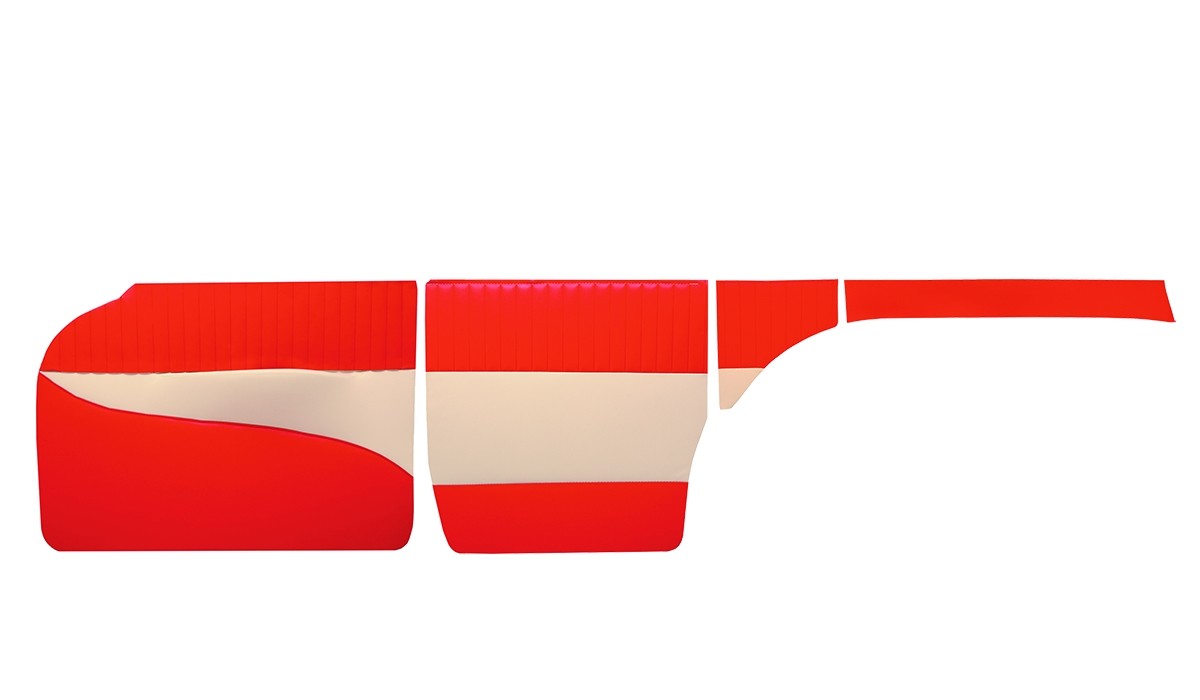 1956 Bel Air 4 Door Wagon Preassembled Side Panel Set -Turquoise/Turquoise