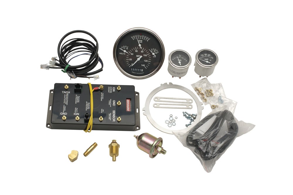 1957 Chevrolet Classic Instrument Gauge Set Black