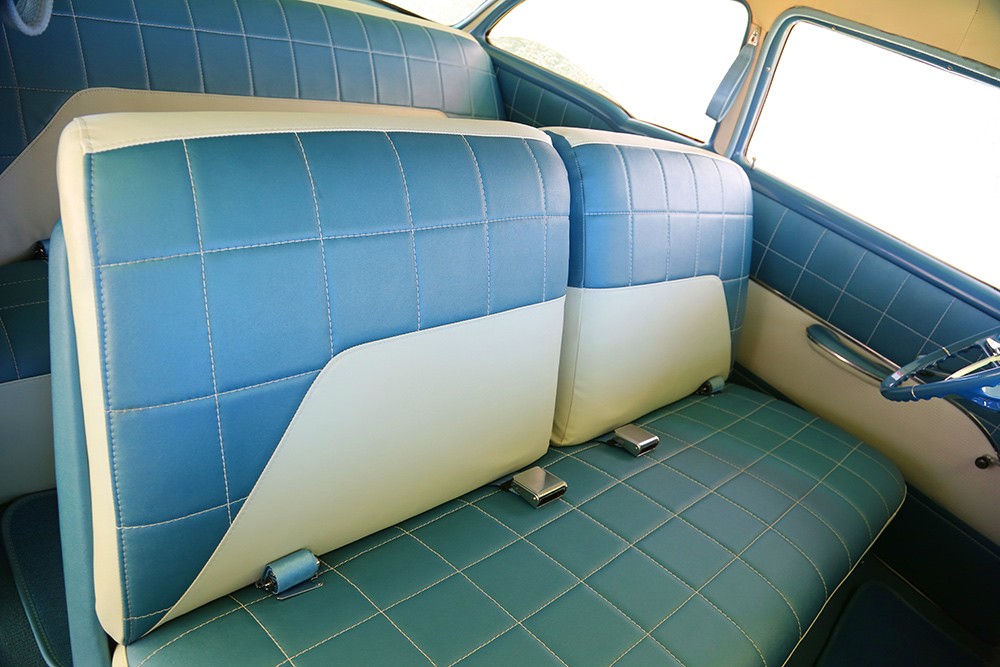 1955 210 Delray Seat Cover Sets -Beige and Blue