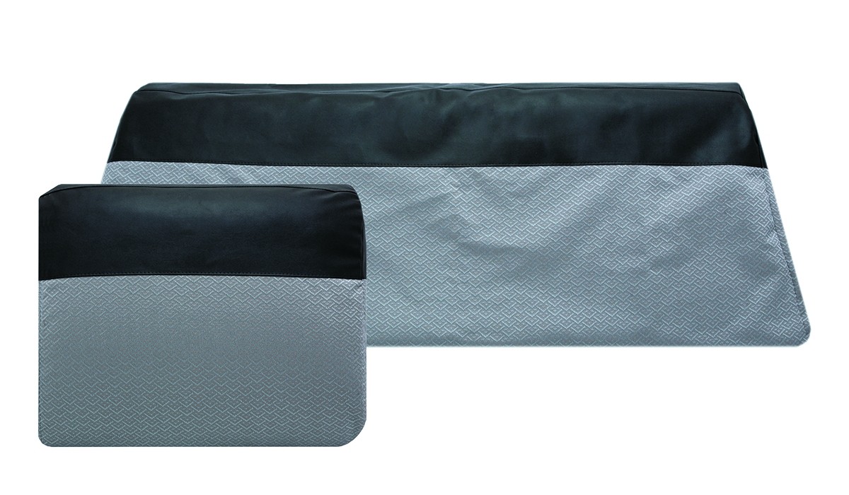 1955 150 4 Door Sedan Seat Cover Sets -Black/Gray