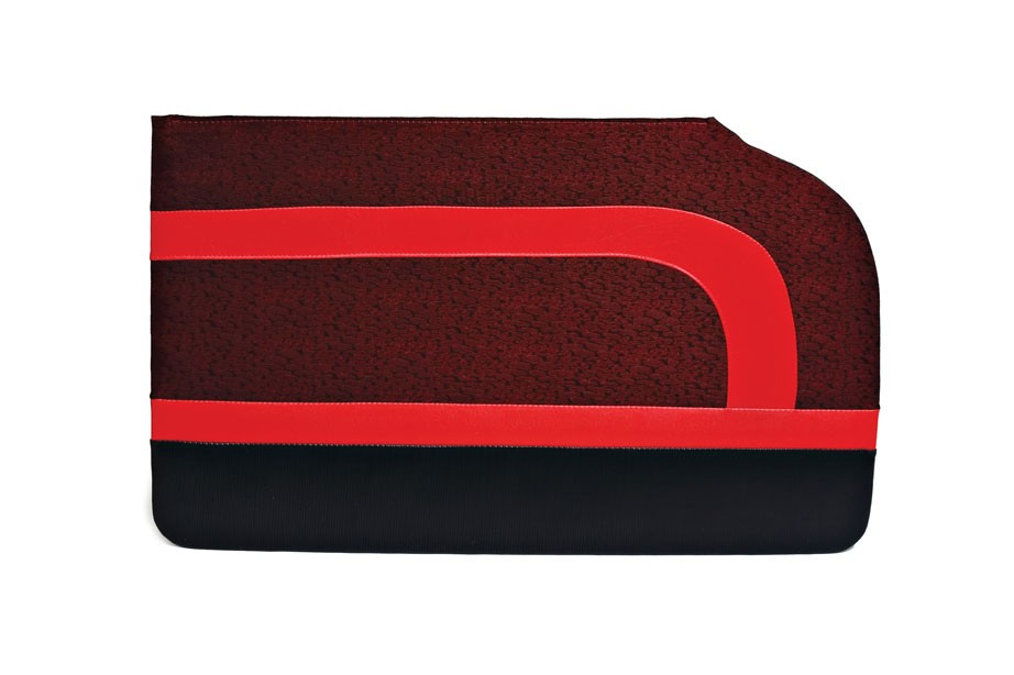 1957 Bel Air 2 Door Sedan Preassembled Side Panel Set -Black/RED