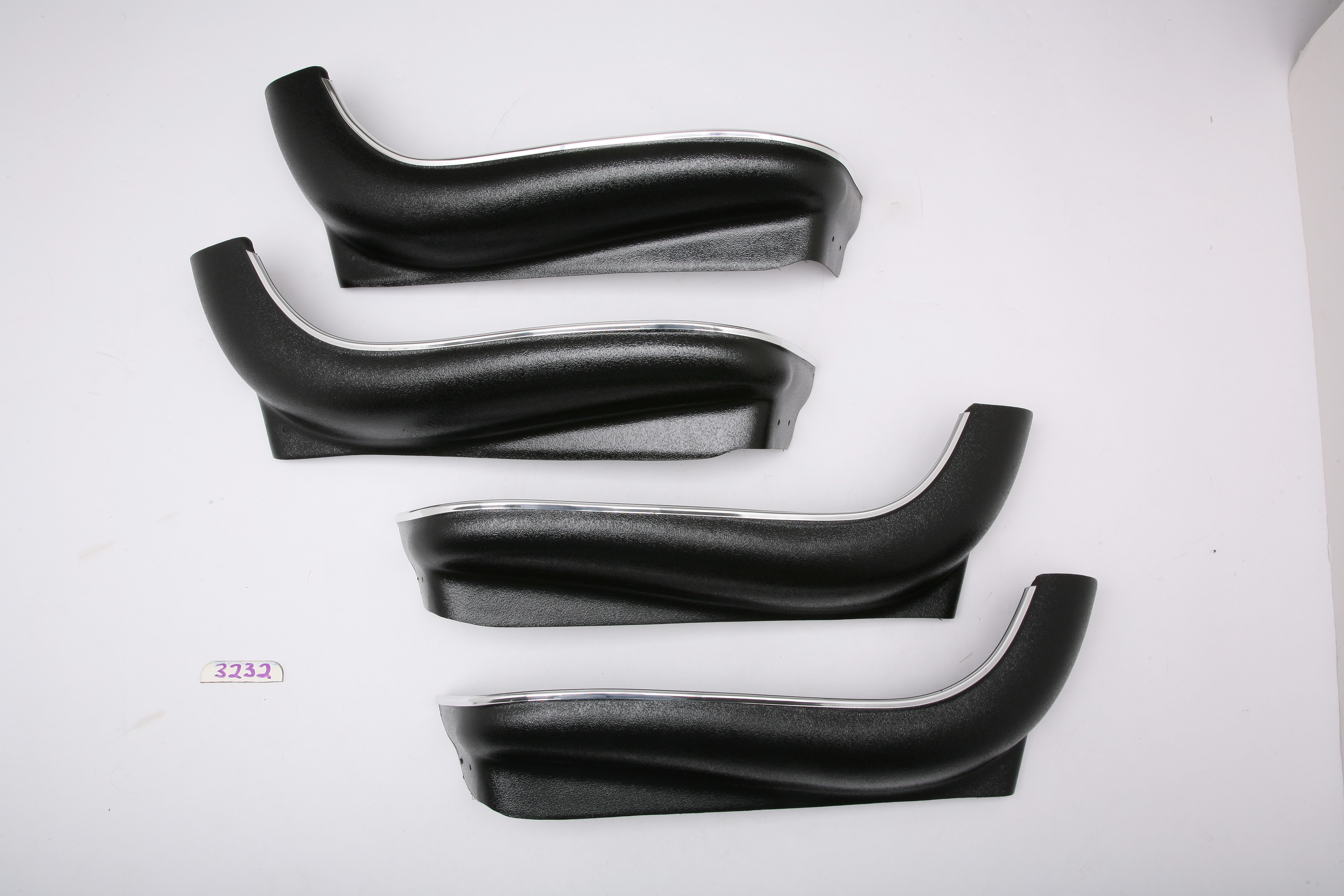 1966-1967-1968-1696-19700-1971-1972 Lower Front Bucket Seat Trim Surround Panels -Black