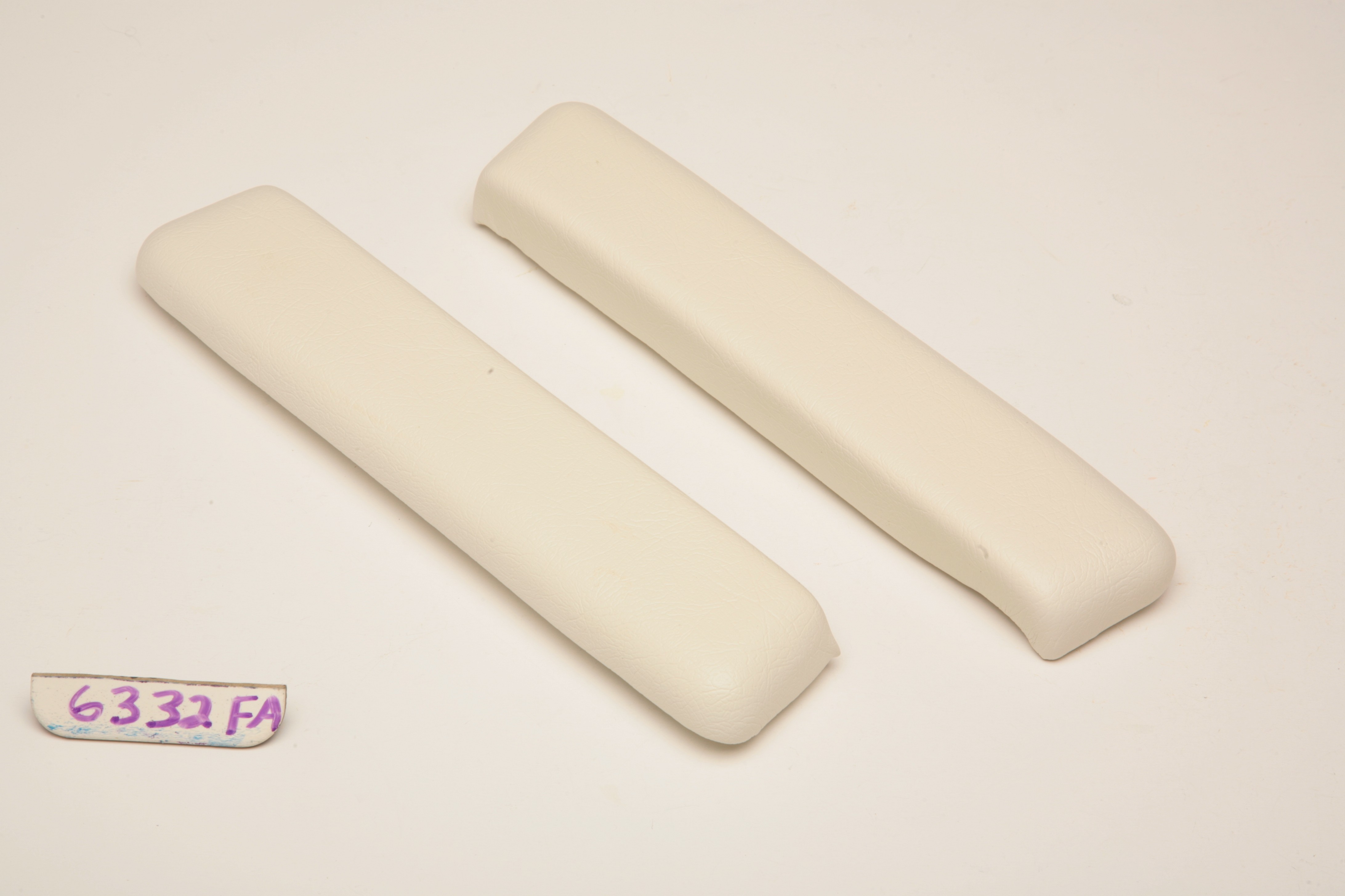 Arm Rest Pads White 1964 Chevelle Front