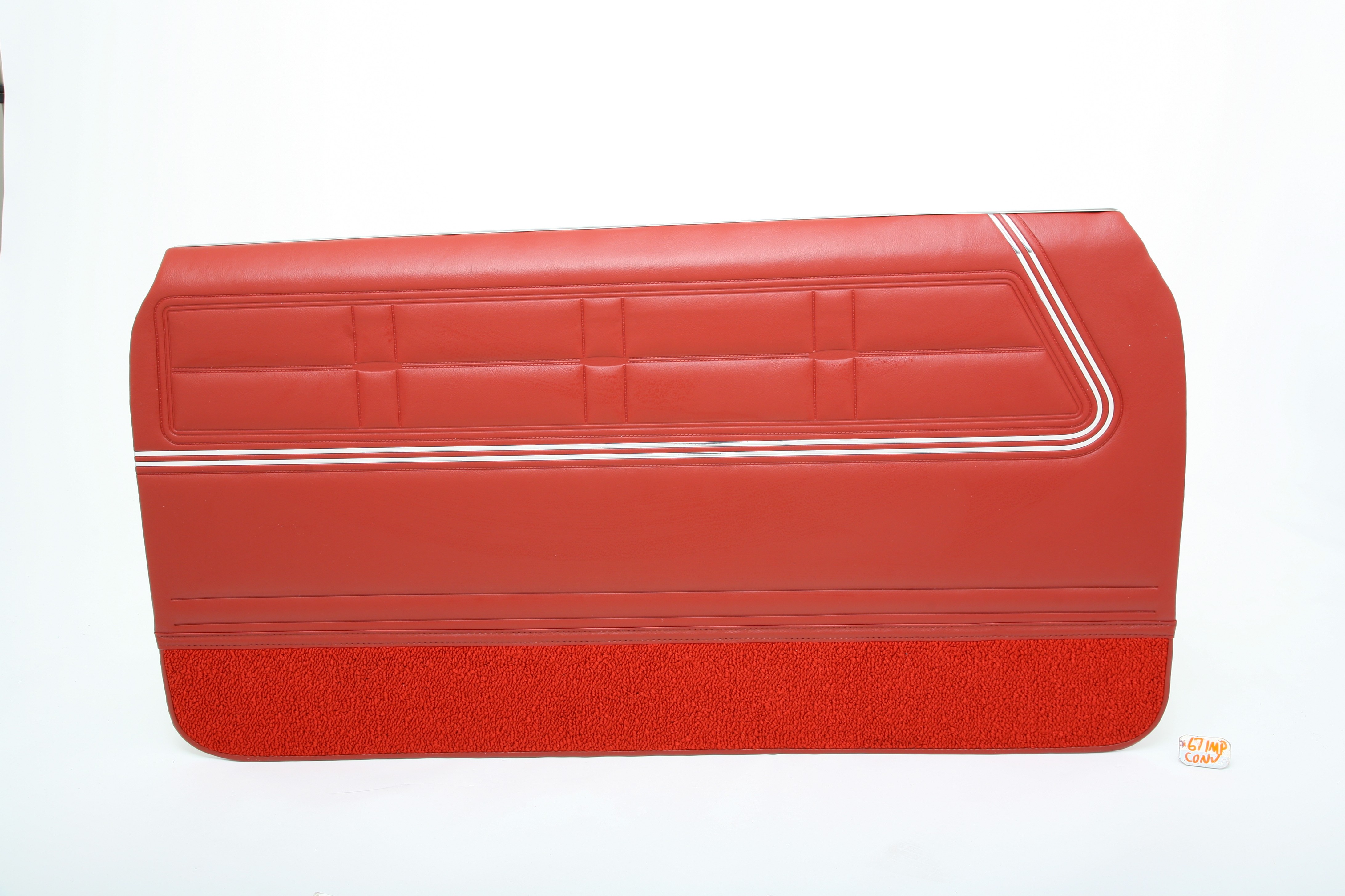 Pre Assembled.Door Panel Red 1967 Impala 2 Door
