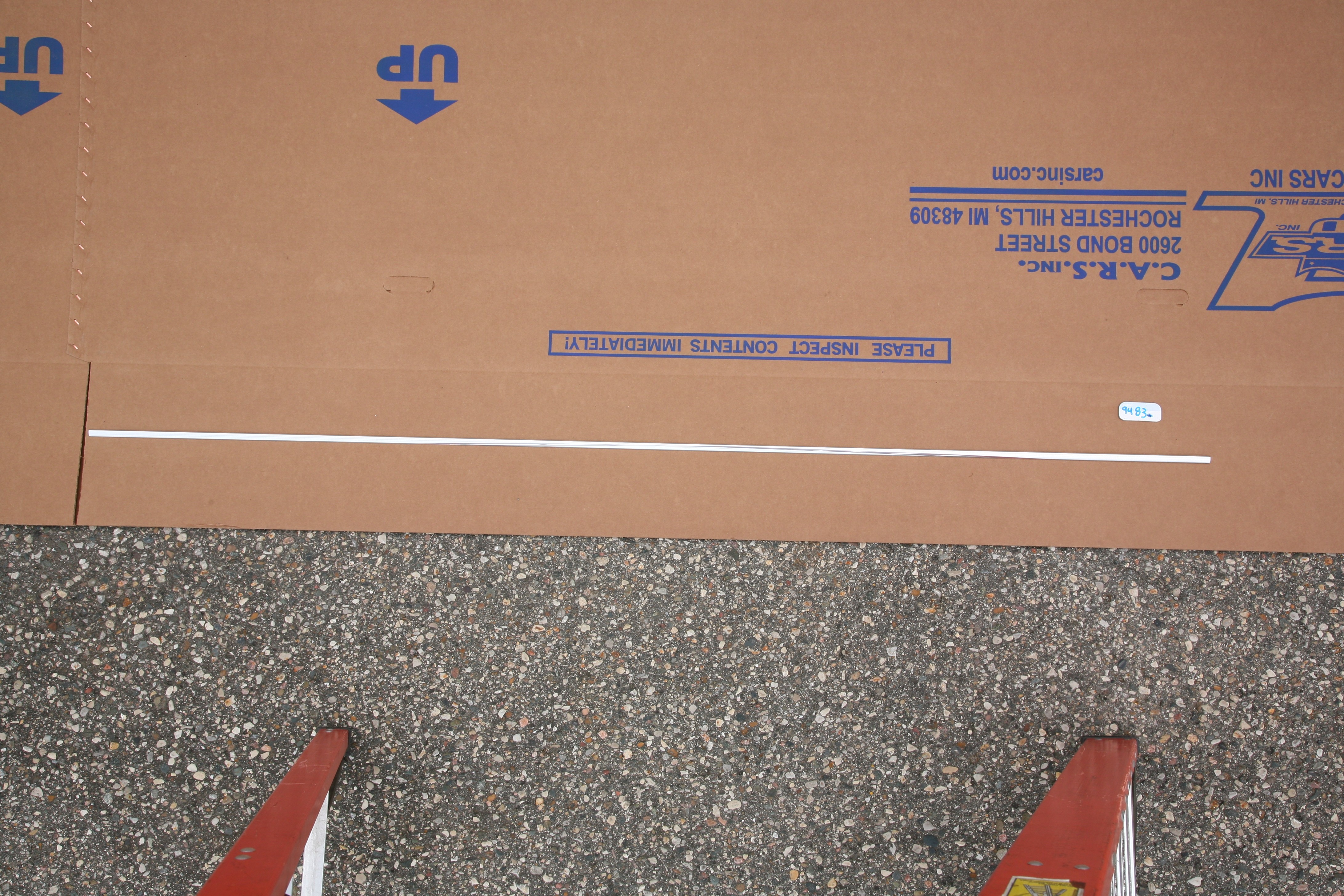 Molding 1961 Impala 2 door Left Hand Upper Quarter