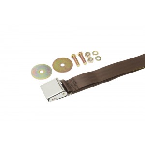 1958-1972 Seat Belts With Chrome Buckle Dk. Brown