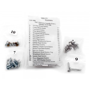 1967 Chevrolet Impala Convertible Interior Trim Screw Kit -95 pieces