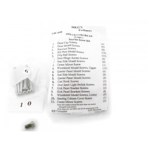 1954 Chevrolet Bel Air Convertible Interior Trim Screw Kit -115 pieces