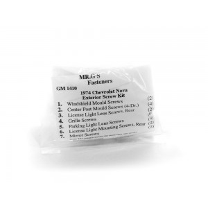 1974 Chevrolet Nova Exterior Trim Screw Kit -22 pieces