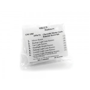 1970-1971-1973 Chevrolet Monte Carlo Exterior Trim Screw Kit -25 pieces