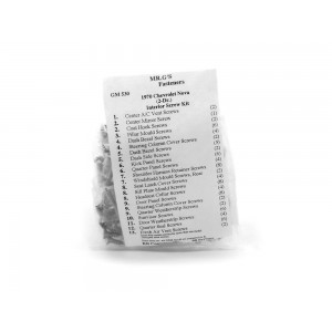 1970 Chevrolet Nova 2 Door Interior Trim Screw Kit -90 pieces