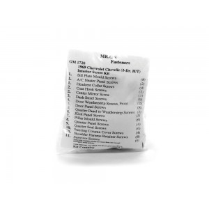 1969 Chevrolet Chevelle 2 Door Hardtop Interior Trim Screw Kit -75 pieces