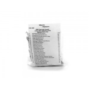 1969 Chevrolet Impala 2 Door Hardtop (With bucket Seats) Interior Trim Screw Kit -113 pieces