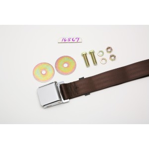 1955-1980 Rear Seat Belt -DARK BROWN