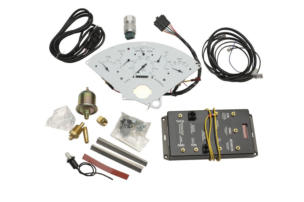 1955-1956 Chevrolet Classic Instrument Gauge Set WHT