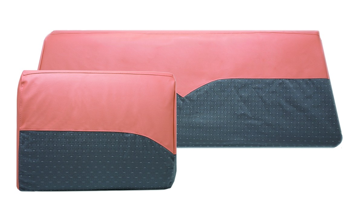 1955 Bel Air 4 Door Sedan Seat Cover Sets -Coral/Gray