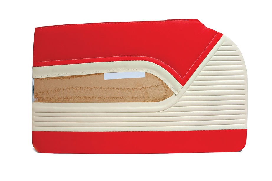 1955 Bel Air 2 Door Hardtop Preassembled Side Panel Set -RED/BEI