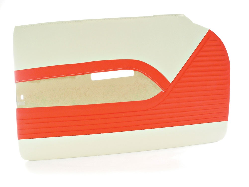 1955 Bel Air Convertible Preassembled Side Panel Set -Beige/RED